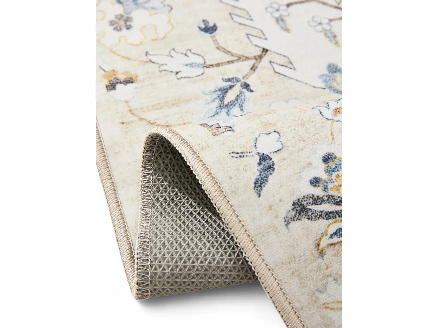 Tapis de couloir lavable George Beige 80x240 cm
