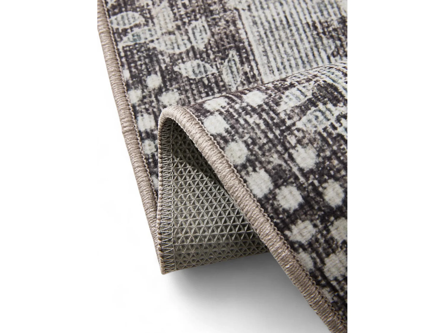 Tapis de couloir lavable George Noir/Gris 80x240 cm