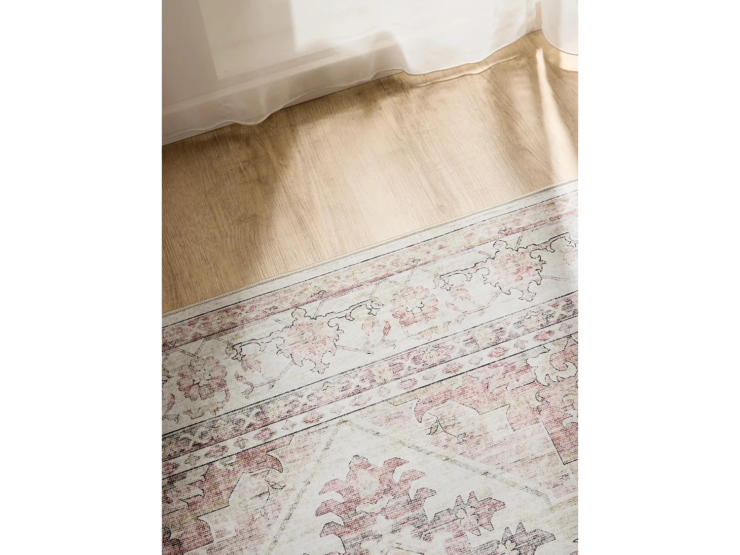 Tapis lavable George Rose/Beige 300x400 cm