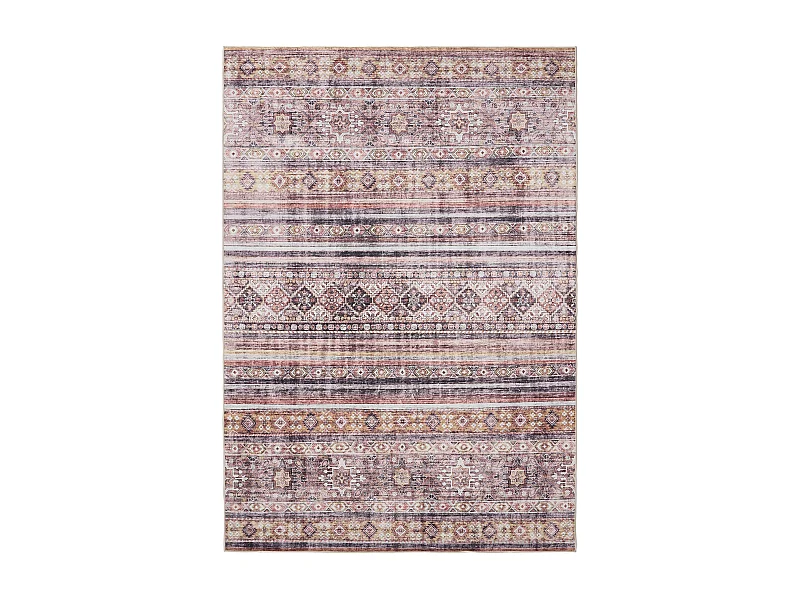 Tapis lavable George Multicouleur/Fuchsia 80x150 cm