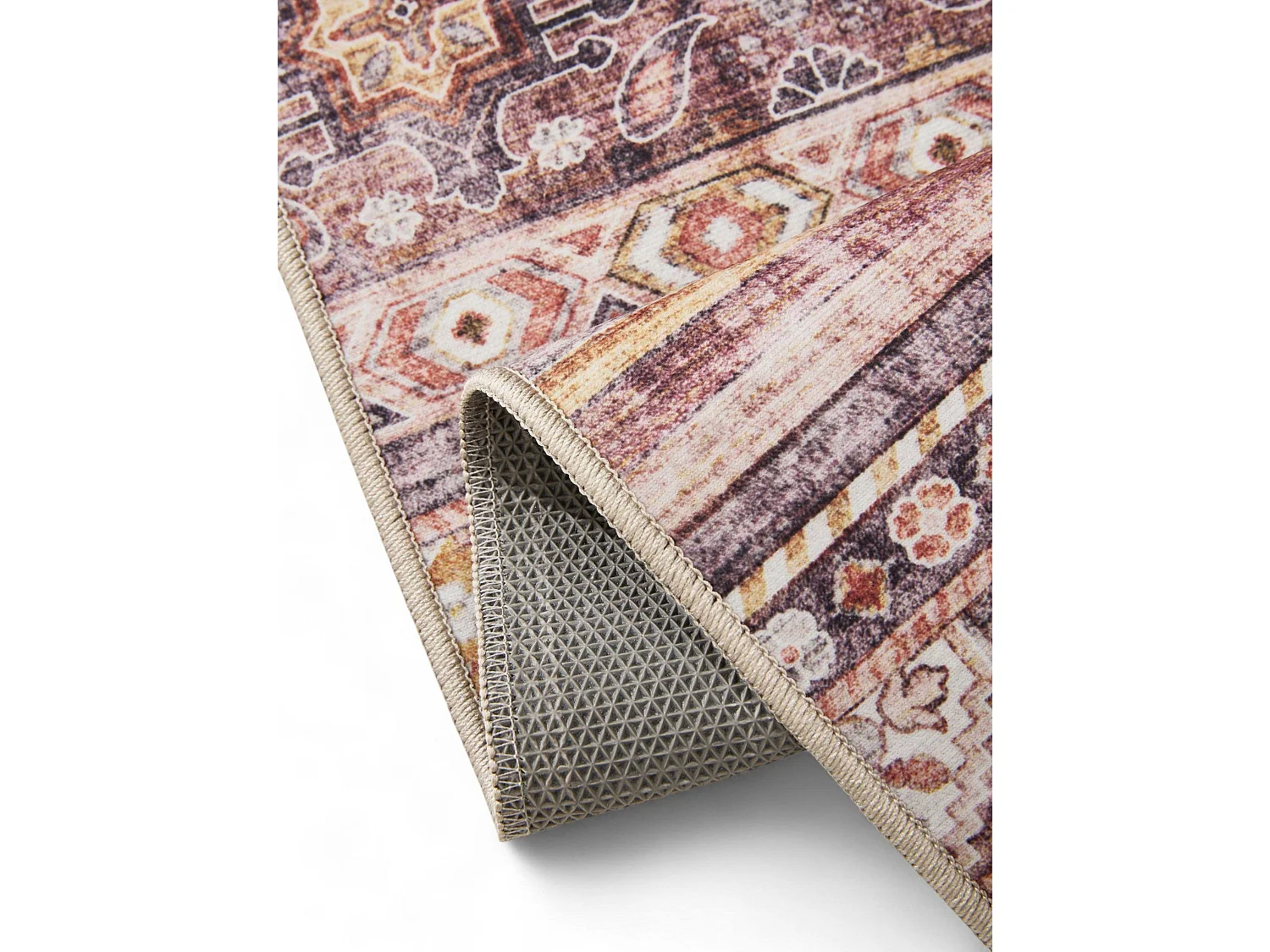 Tapis lavable George Multicouleur/Fuchsia 80x150 cm