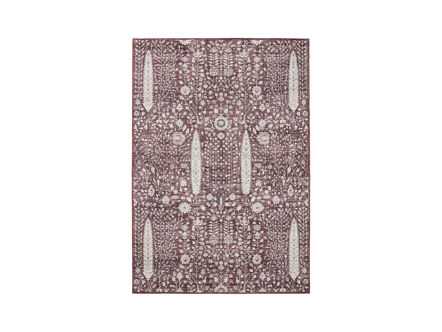 Tapis lavable George Bordeaux 160x230 cm