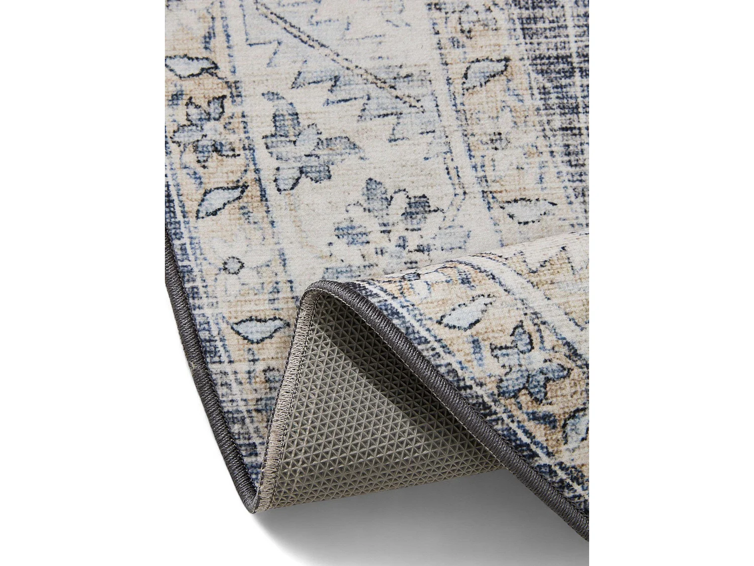 Tapis lavable George Bleu ø 160 cm rond