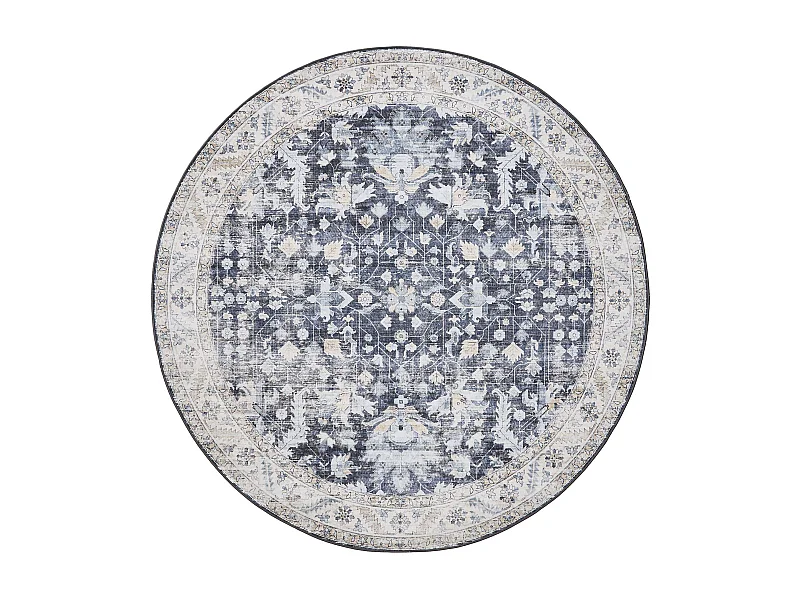 Tapis lavable George Bleu ø 160 cm rond