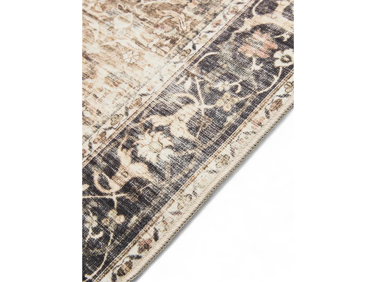 Tapis lavable George Anthracite/Taupe 240x340 cm