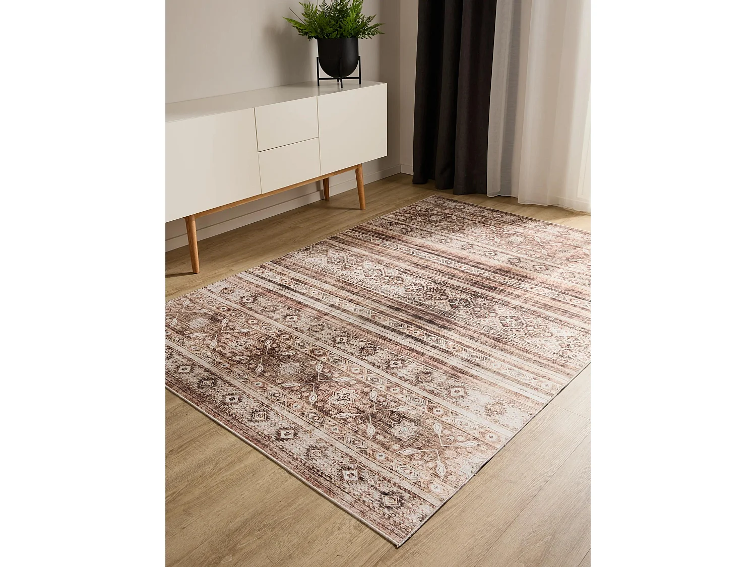 Tapis lavable George Marron 240x340 cm