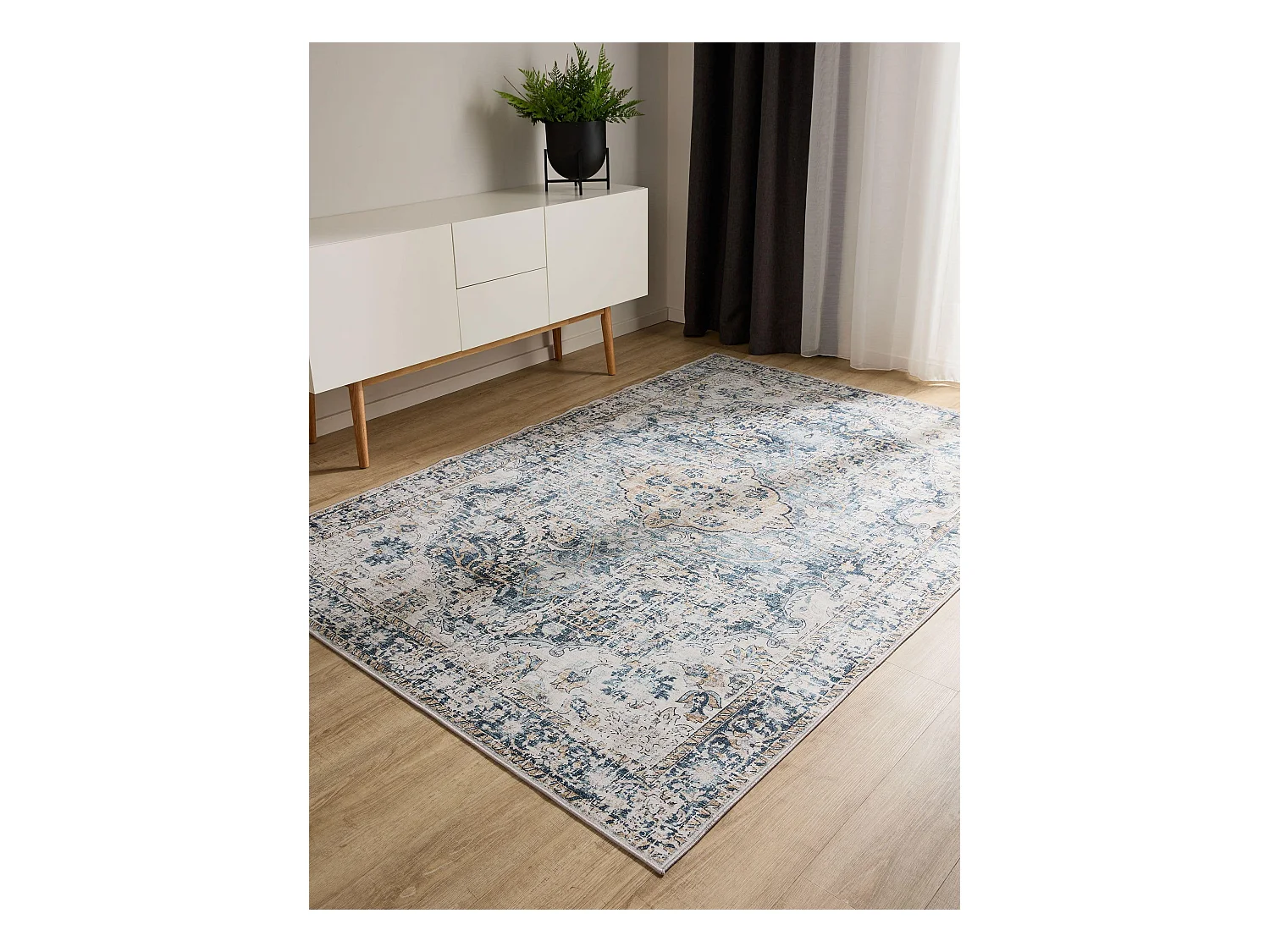 Tapis lavable George Bleu 200x300 cm