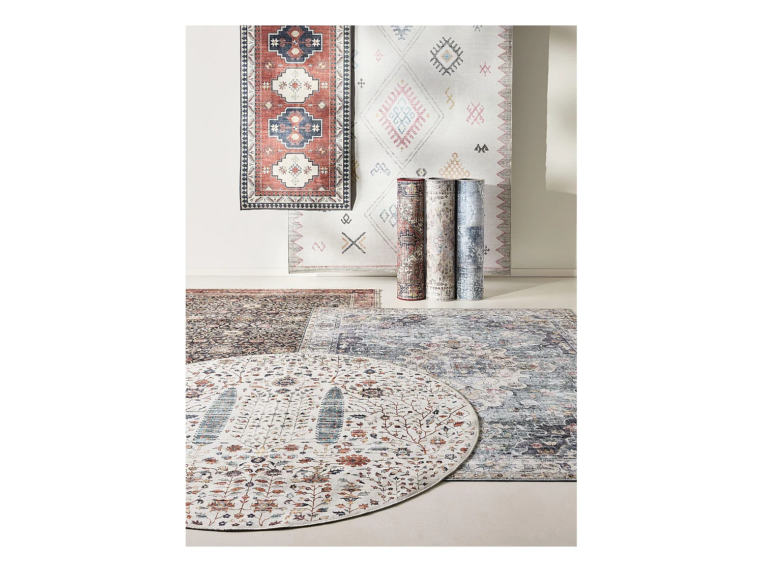Tapis lavable George Bleu 200x300 cm