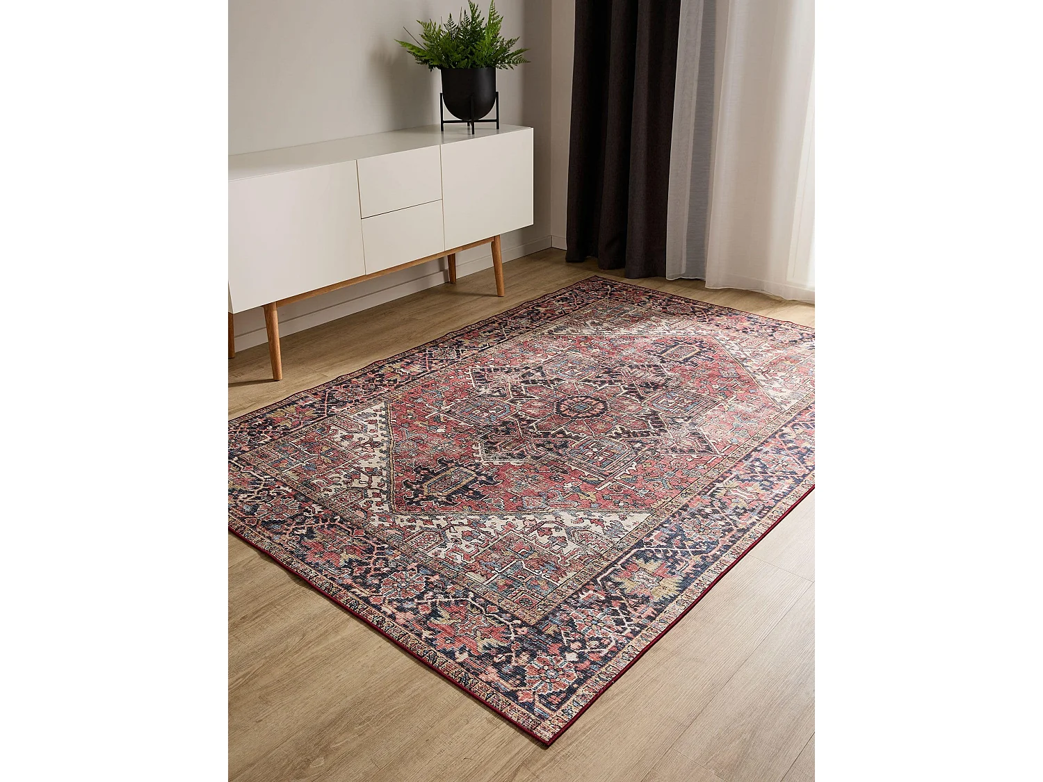 Tapis lavable George Multicouleur/Beige 240x340 cm