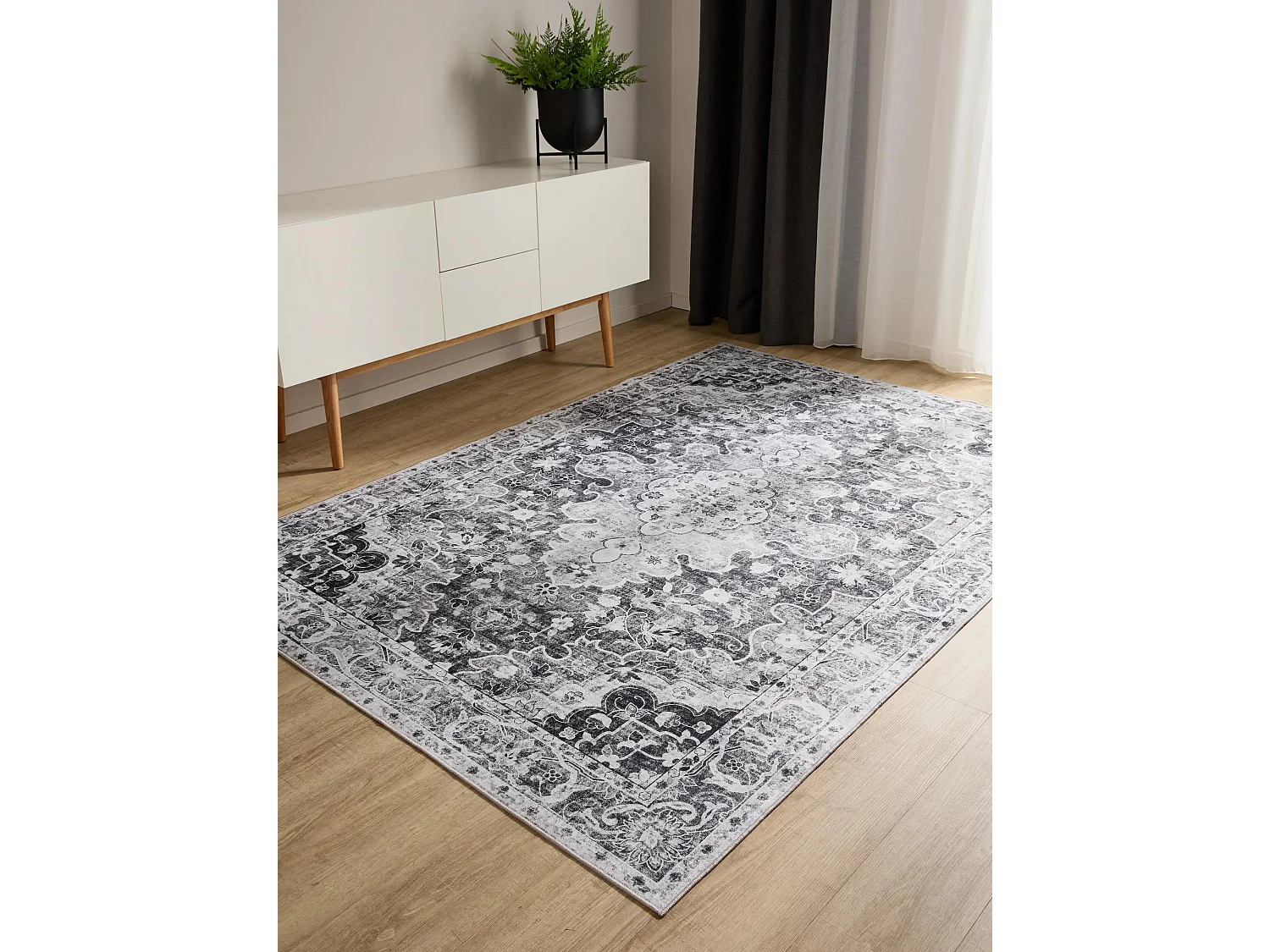 Tapis lavable George Anthracite 120x170 cm