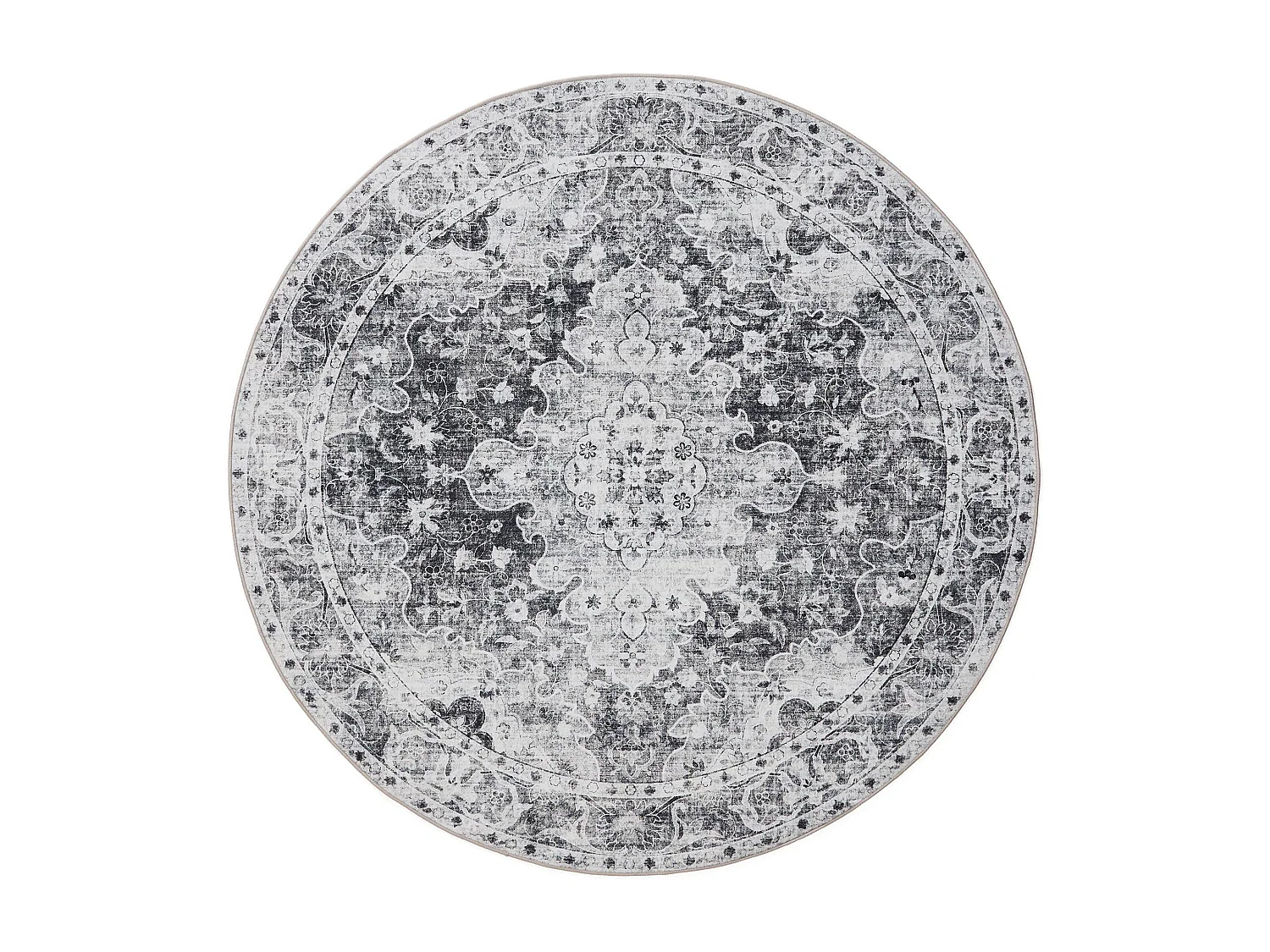 Tapis lavable George Anthracite ø 120 cm rond