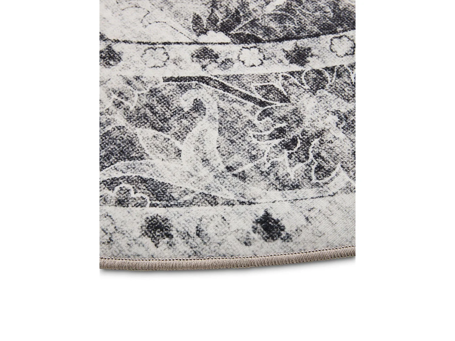 Tapis lavable George Anthracite ø 120 cm rond
