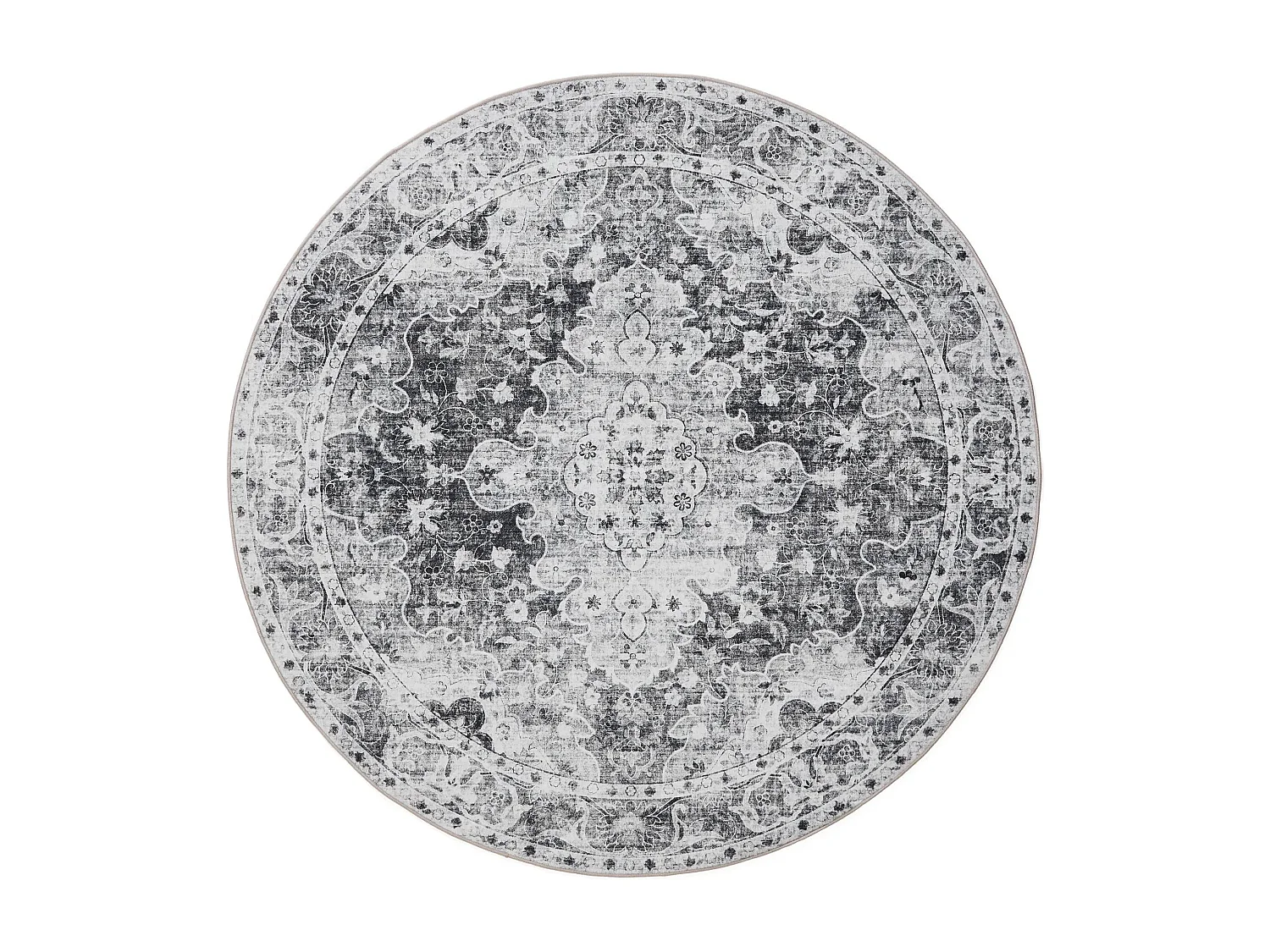 Tapis lavable George Anthracite ø 120 cm rond
