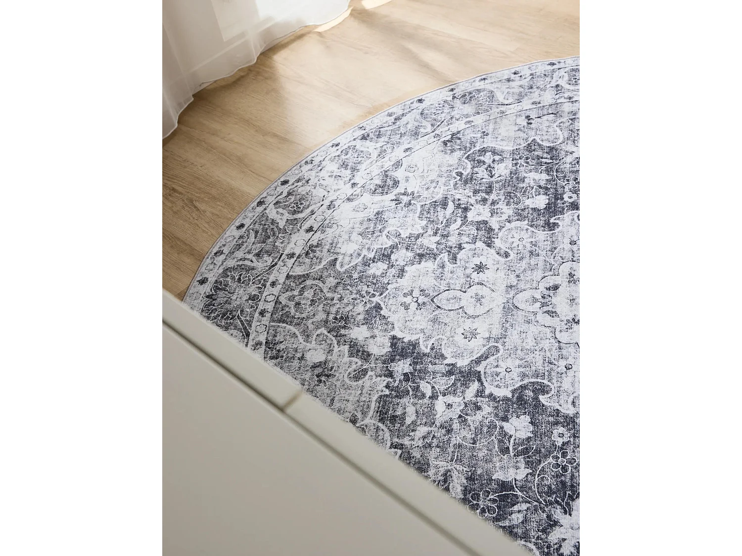 Tapis lavable George Anthracite ø 120 cm rond