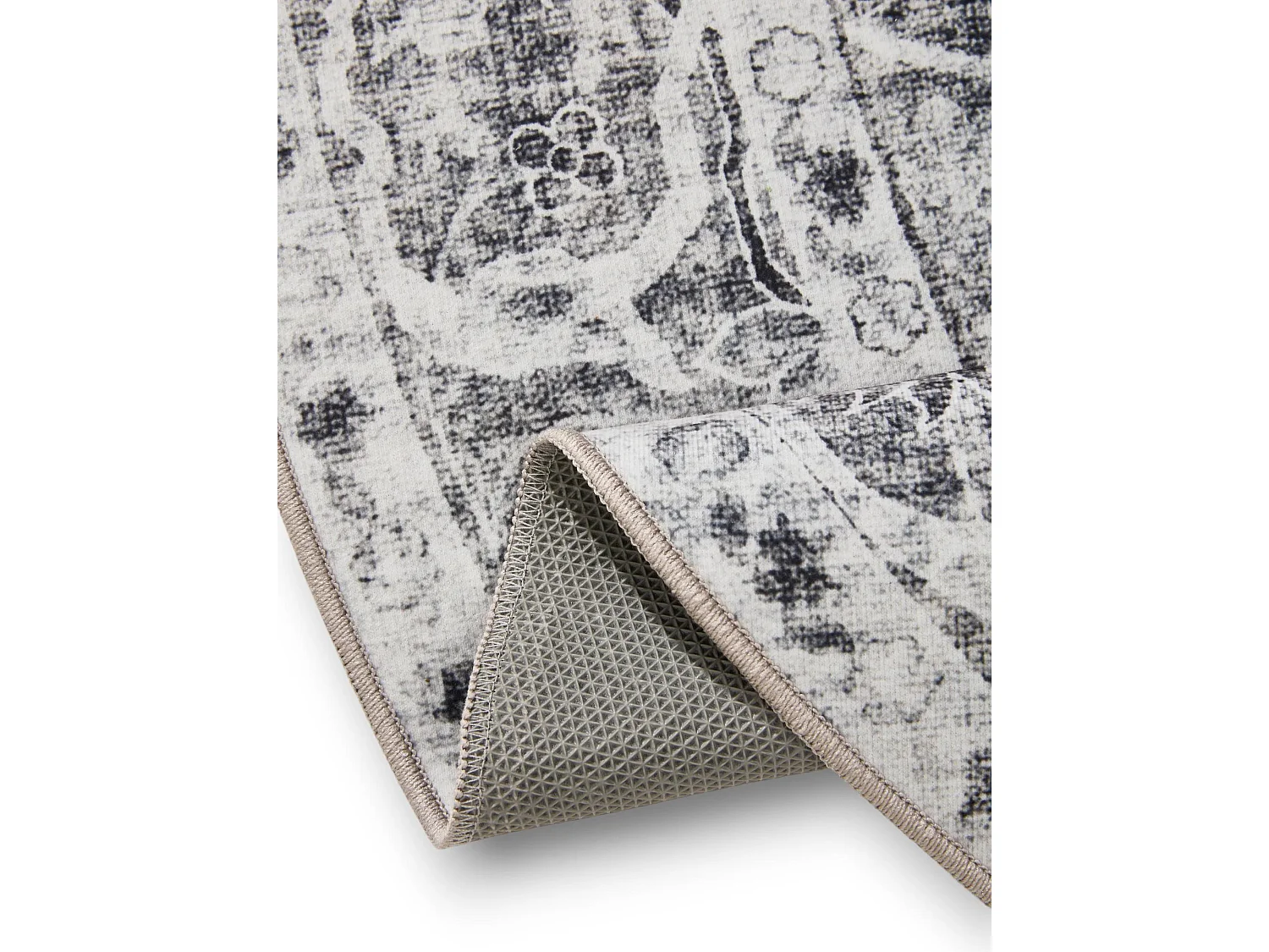 Tapis lavable George Anthracite ø 120 cm rond