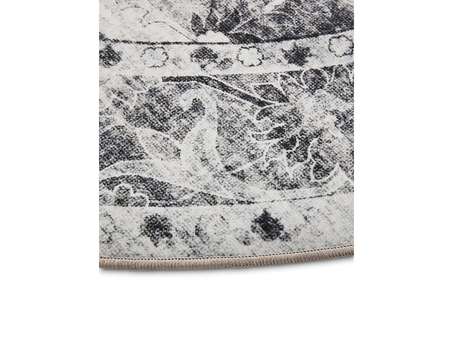 Tapis lavable George Anthracite ø 120 cm rond