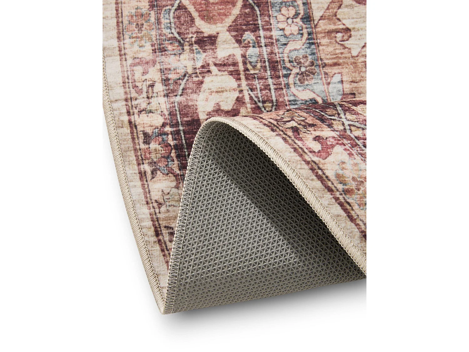 Tapis lavable George Multicouleur/Fuchsia ø 120 cm rond