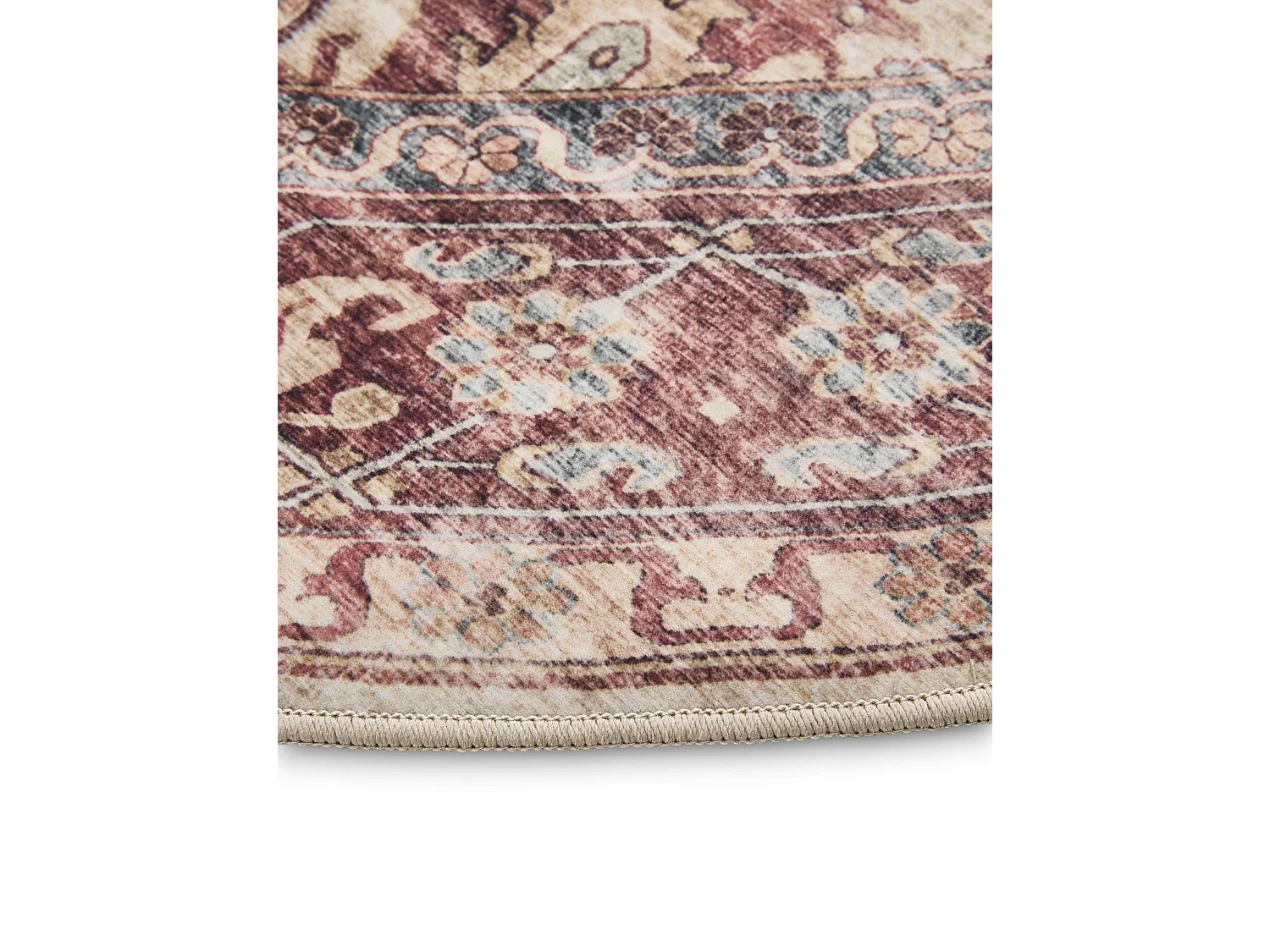 Tapis lavable George Multicouleur/Fuchsia ø 120 cm rond