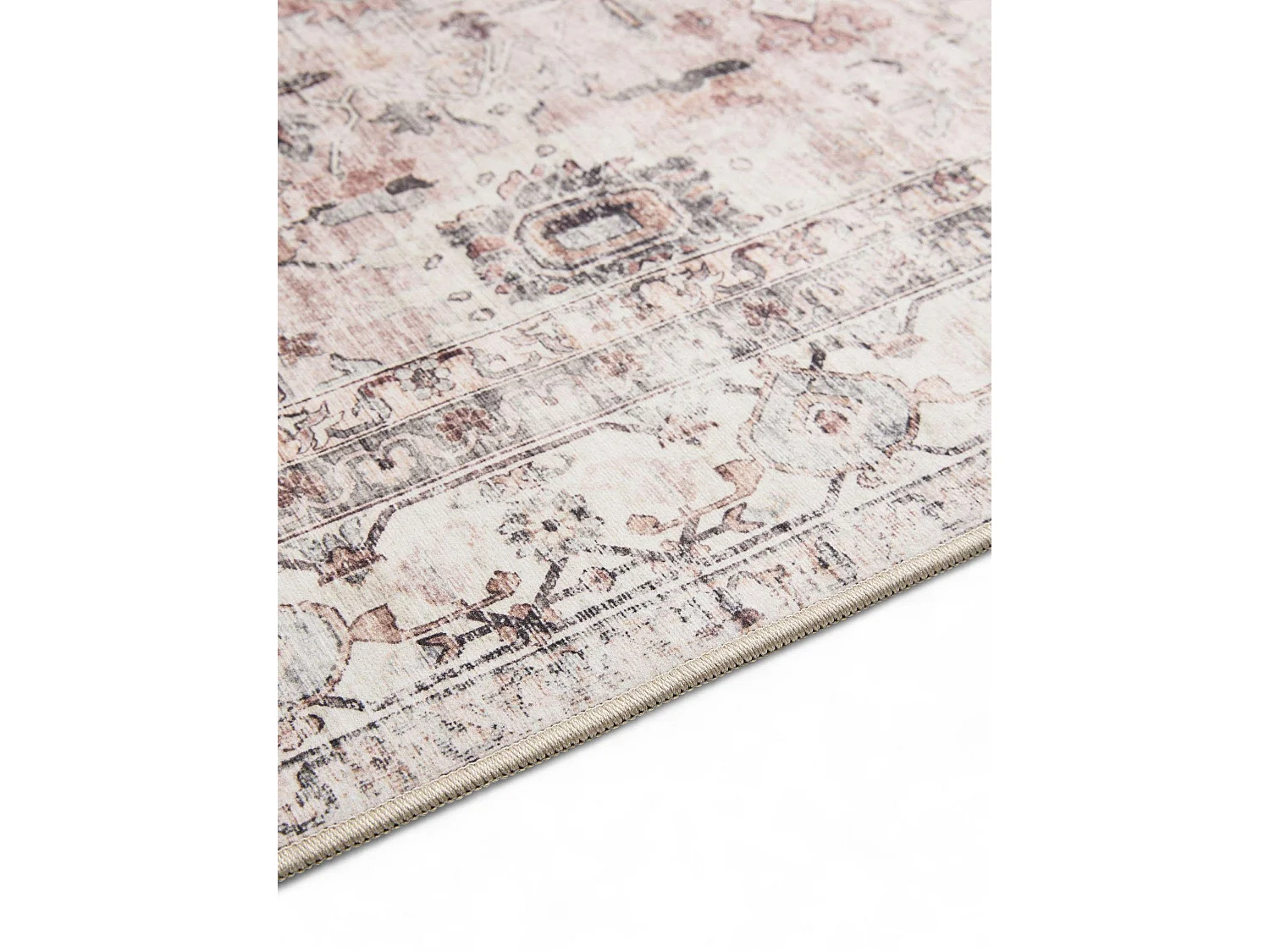 Tapis lavable George Crème/Taupe 240x340 cm