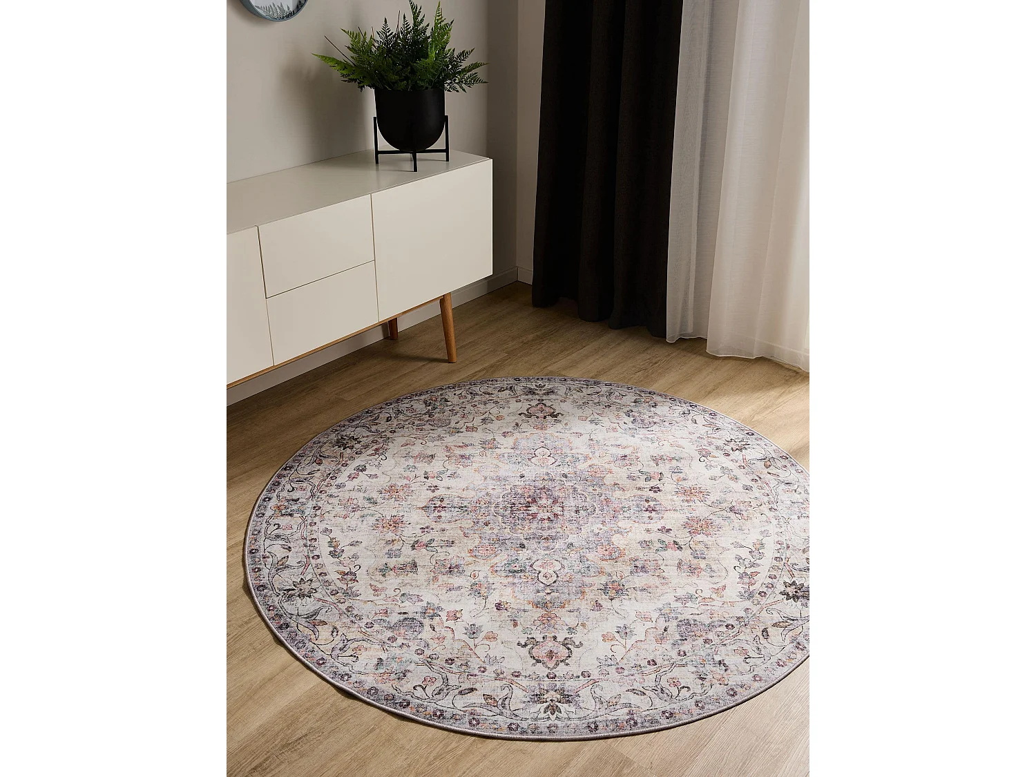 Tapis lavable George Multicouleur ø 160 cm rond
