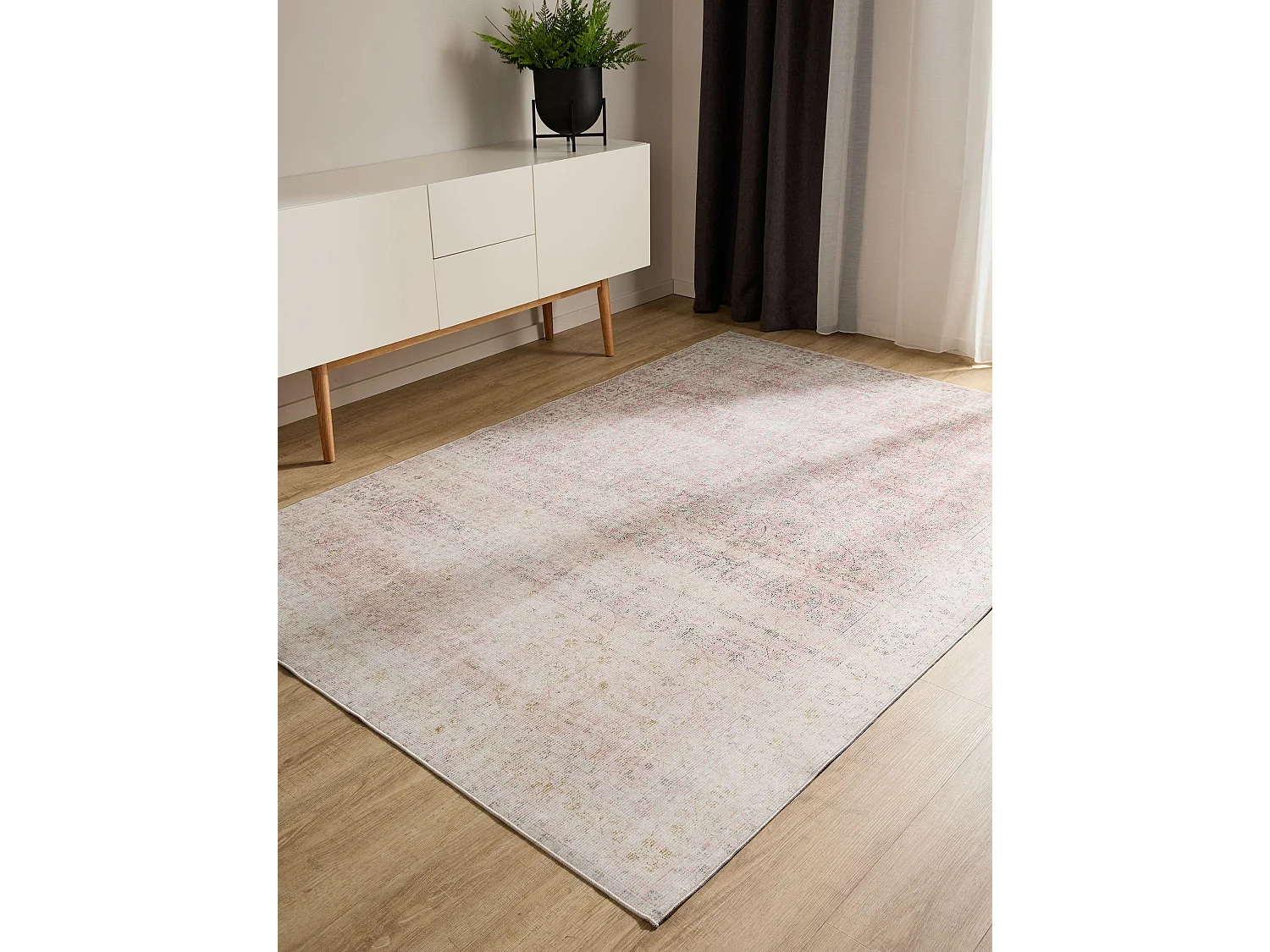 Tapis lavable George Beige/Rose 120x170 cm