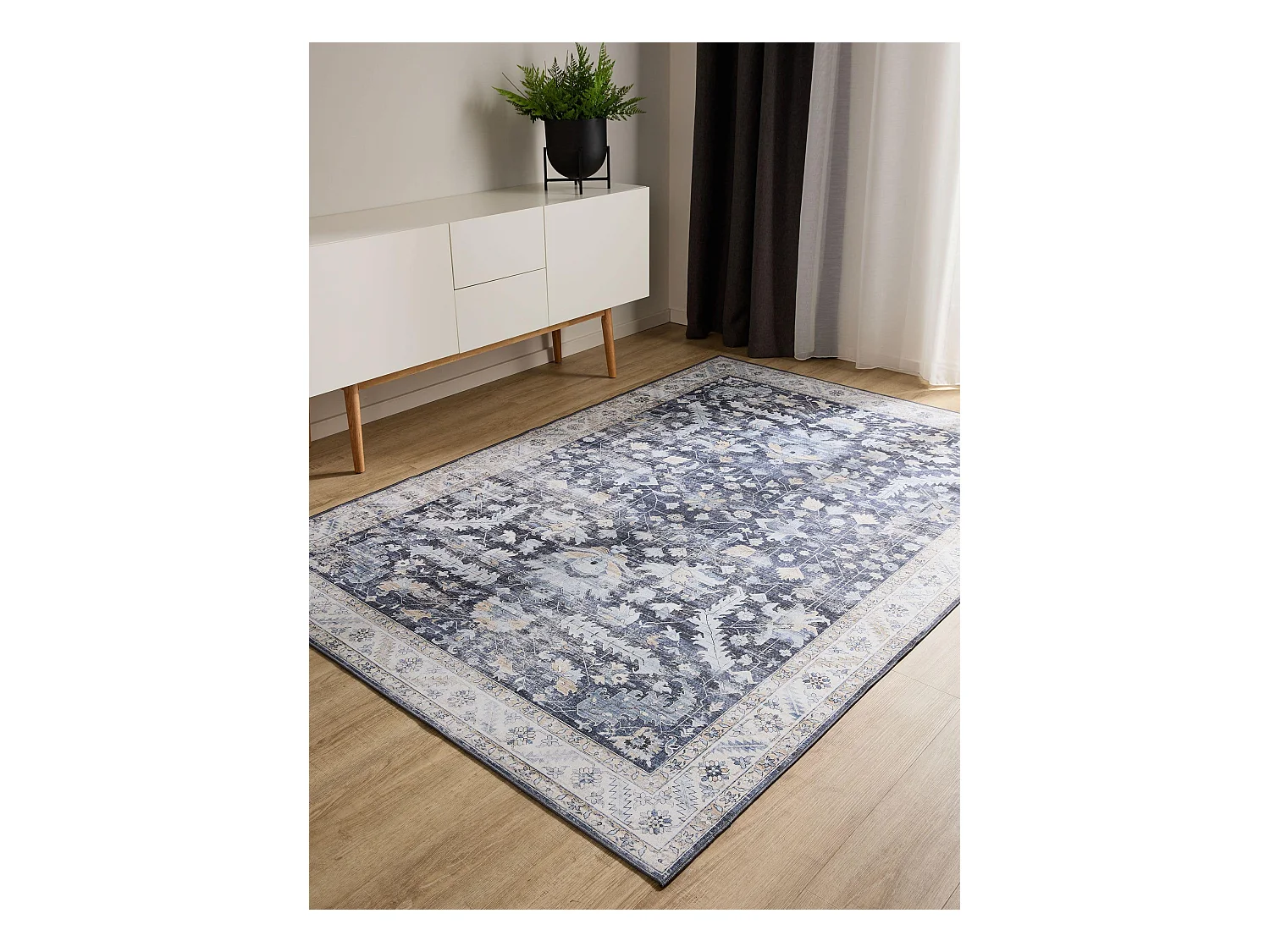 Tapis lavable George Bleu 240x340 cm