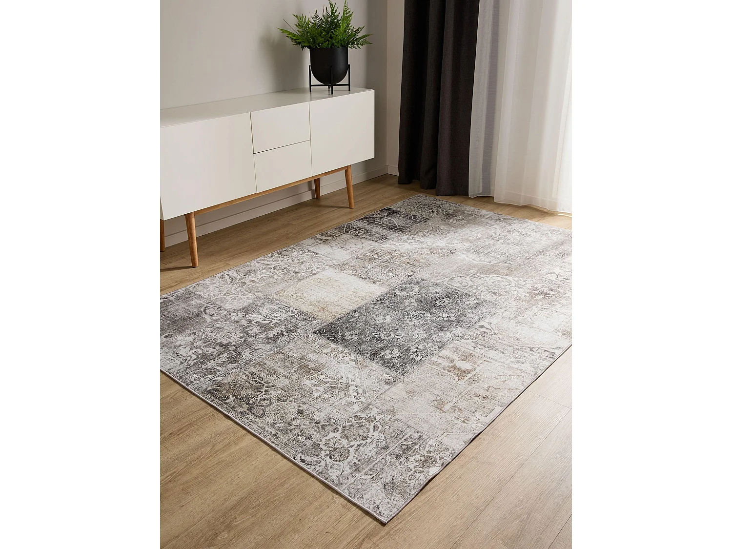 Tapis lavable George Gris 200x300 cm