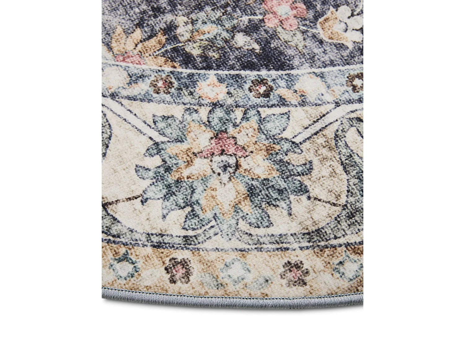 Tapis lavable George Bleu ø 160 cm rond