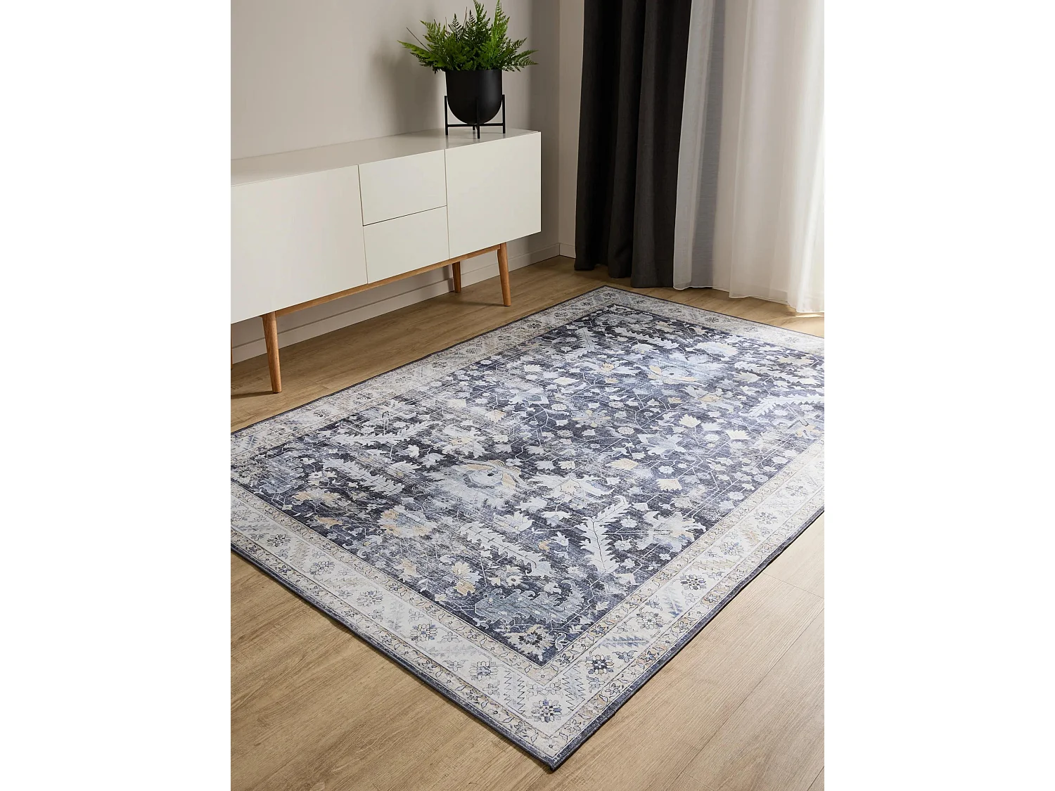 Tapis lavable George Bleu 140x200 cm