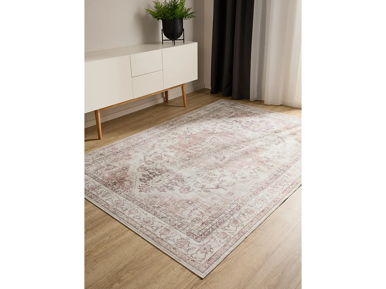 Tapis lavable George Rose/Beige 140x200 cm