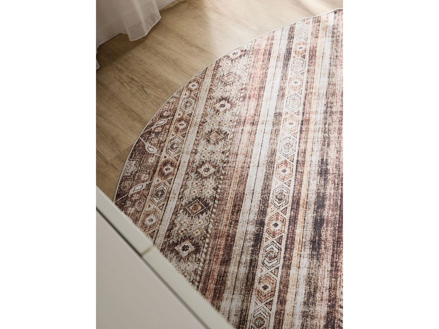 Tapis lavable George Marron ø 160 cm rond