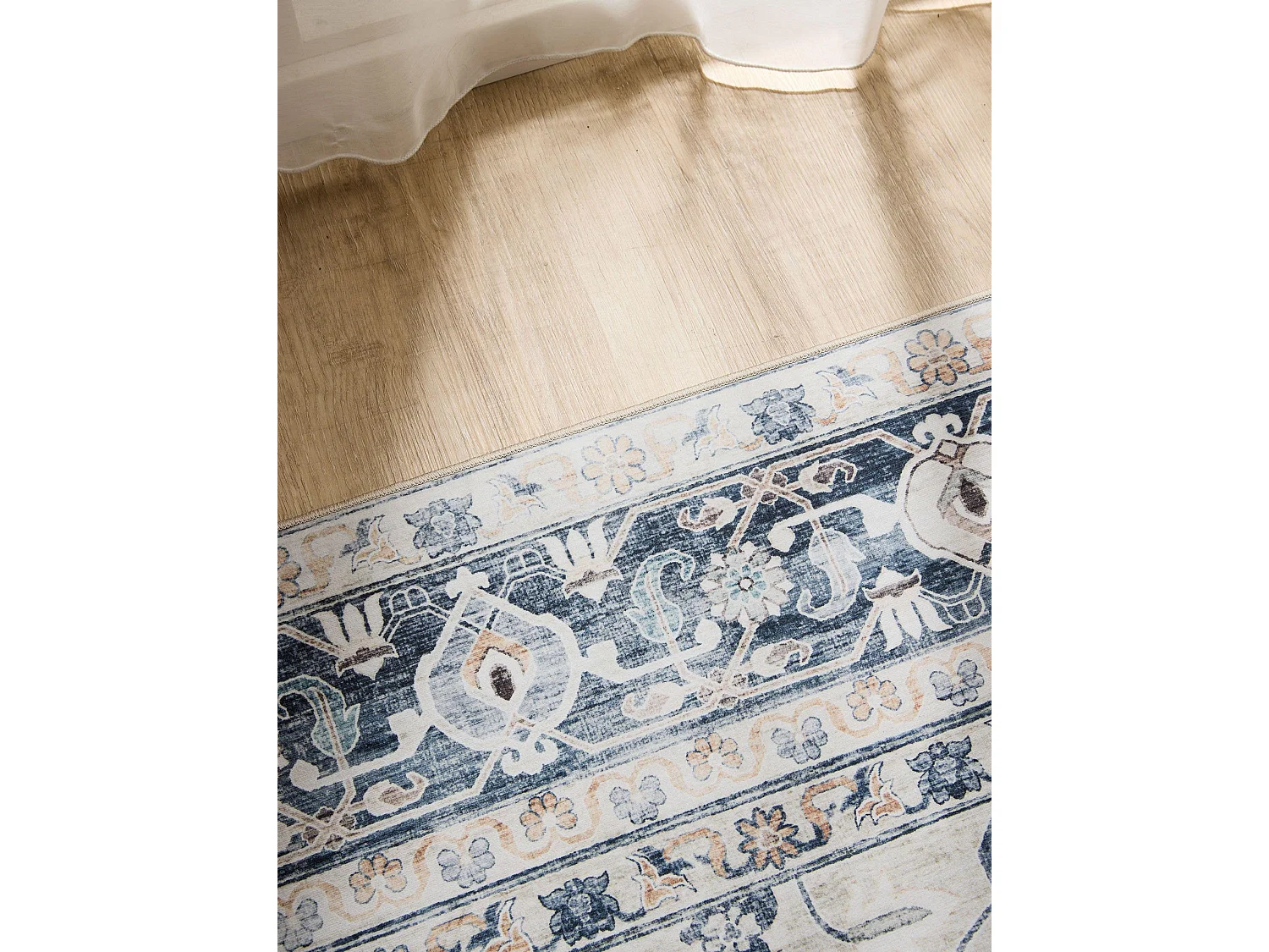 Tapis lavable George Crème/Gris 160x230 cm