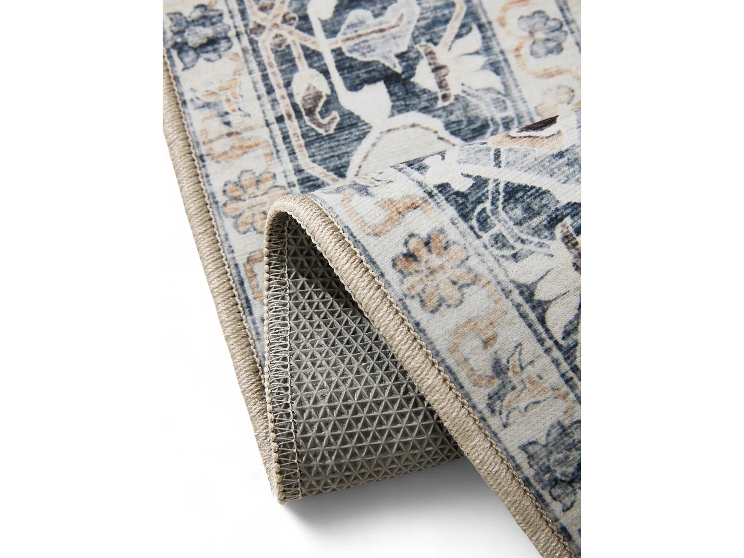 Tapis lavable George Crème/Gris 160x230 cm