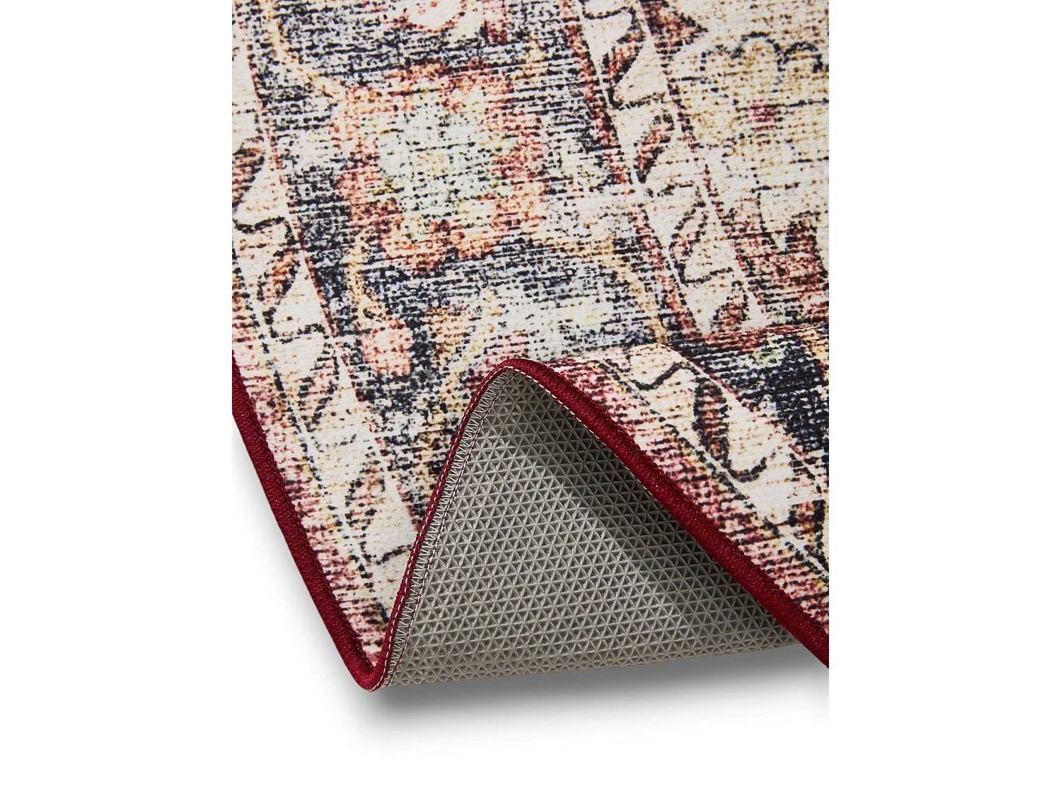 Tapis lavable George Multicouleur/Rouge ø 160 cm rond