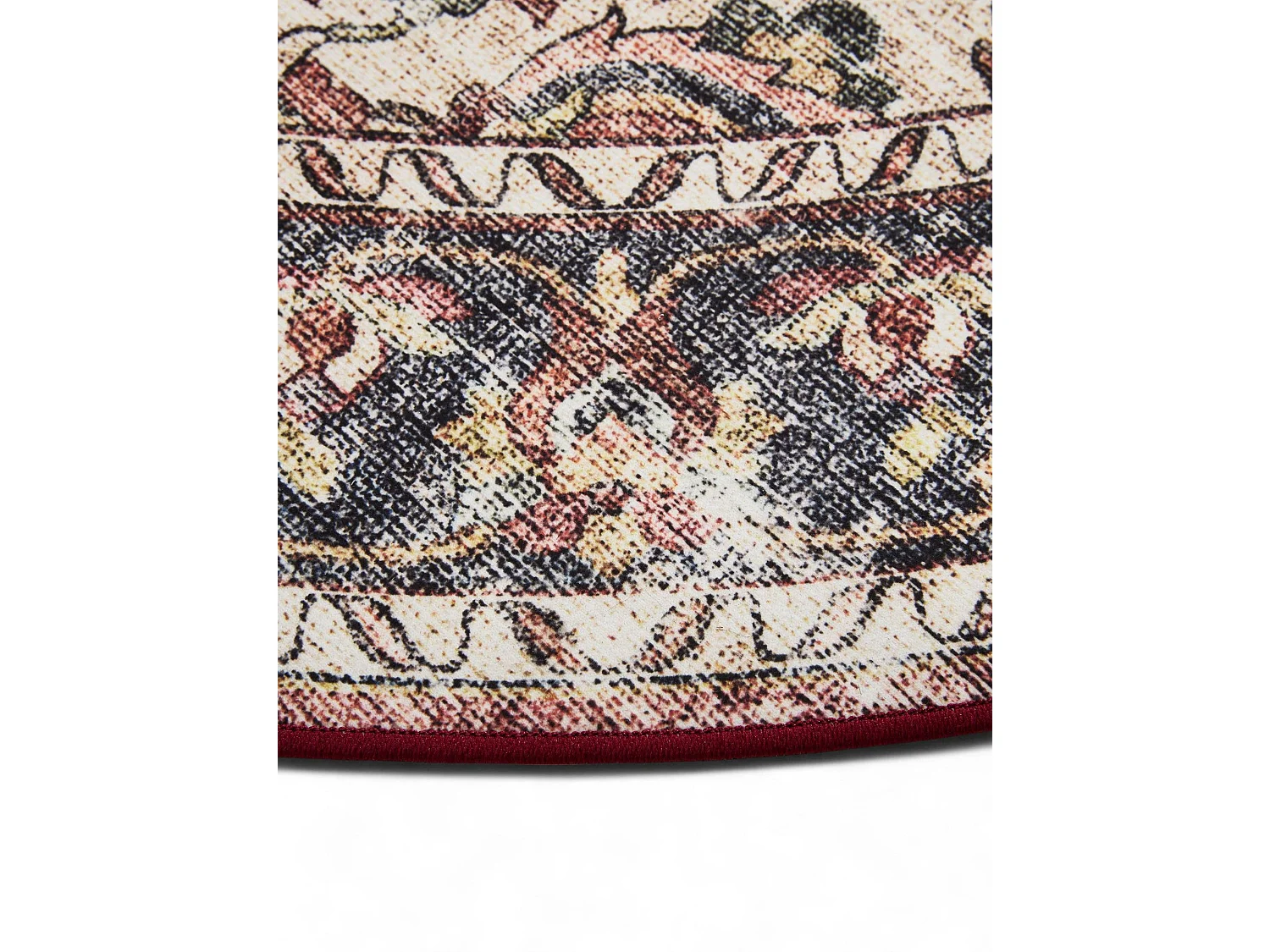 Tapis lavable George Multicouleur/Rouge ø 160 cm rond