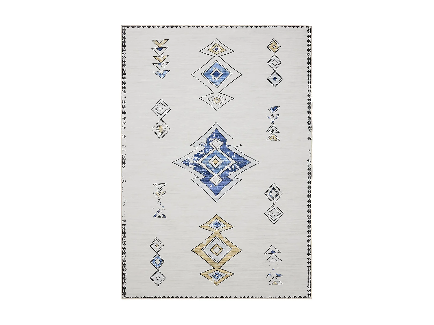 Tapis lavable George Beige/Multicouleur 80x150 cm