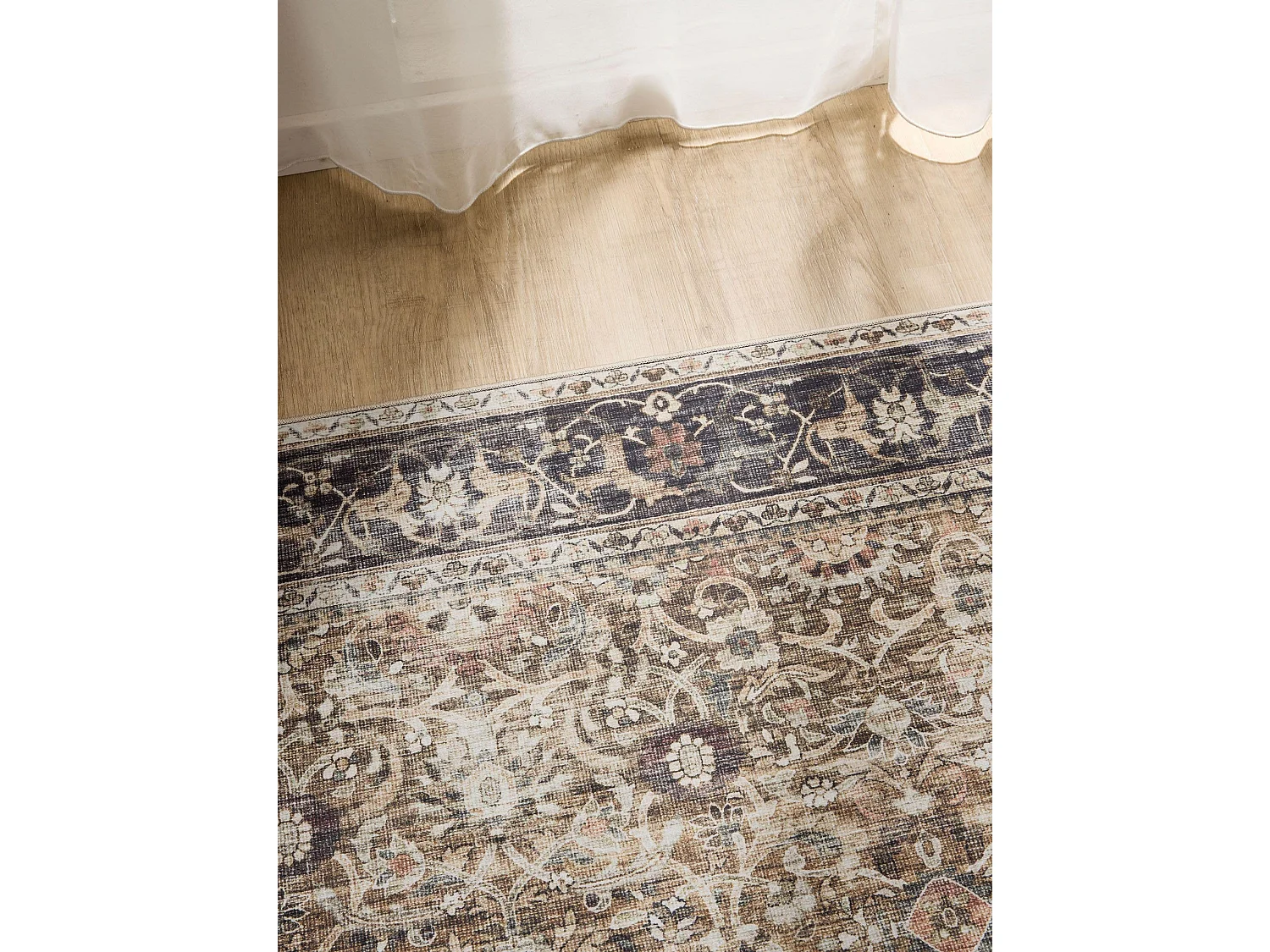 Tapis lavable George Anthracite/Taupe 300x400 cm