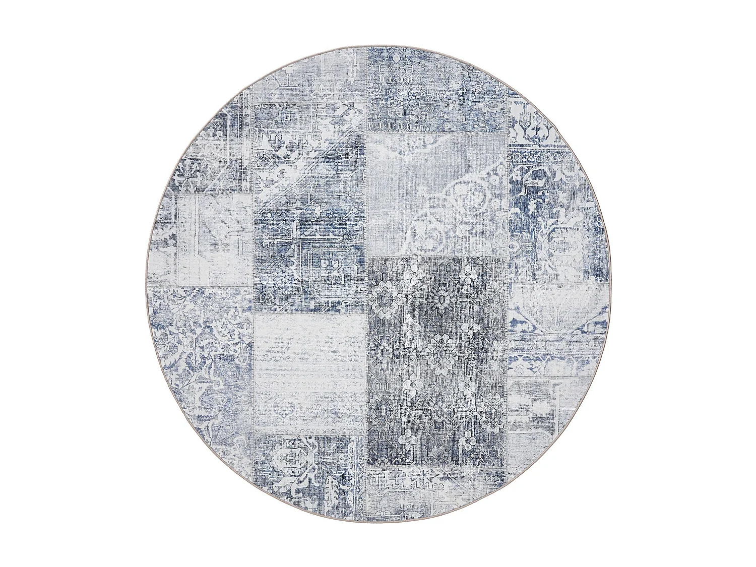 Tapis lavable George Bleu ø 160 cm rond