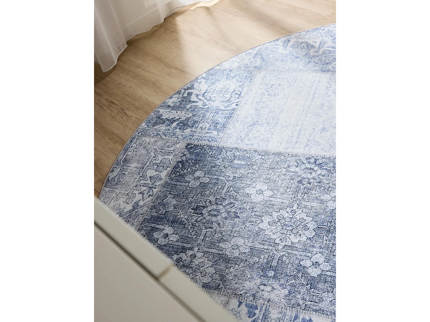 Tapis lavable George Bleu ø 160 cm rond
