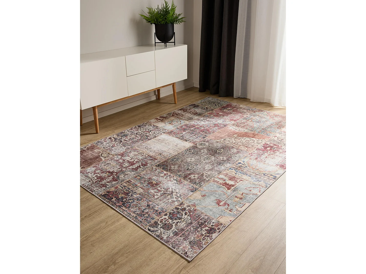 Tapis lavable George Multicouleur/Marron 200x300 cm