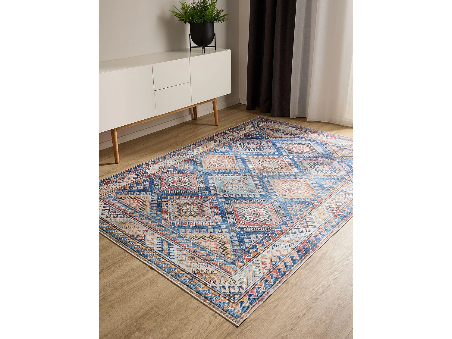 Tapis lavable George Bleu 200x300 cm