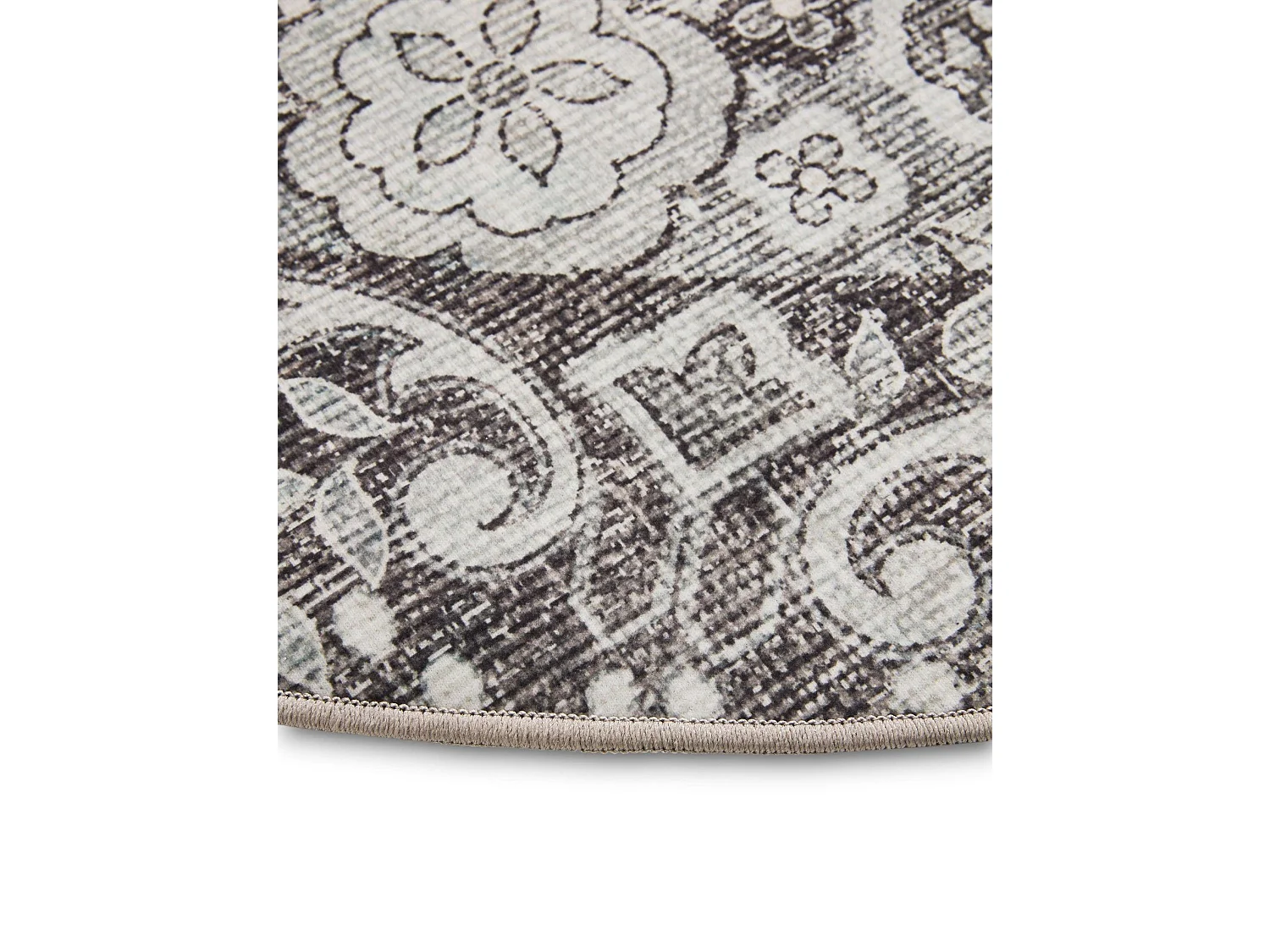 Tapis lavable George Noir/Gris ø 160 cm rond