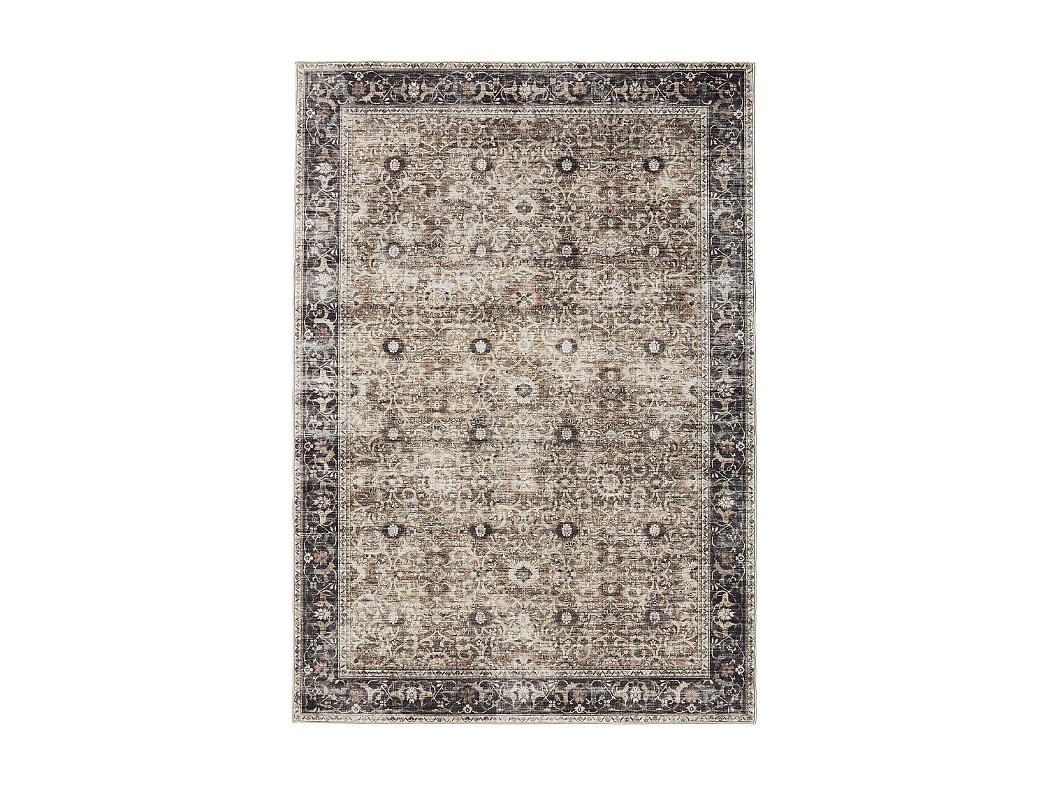 Tapis lavable George Anthracite/Taupe 80x150 cm