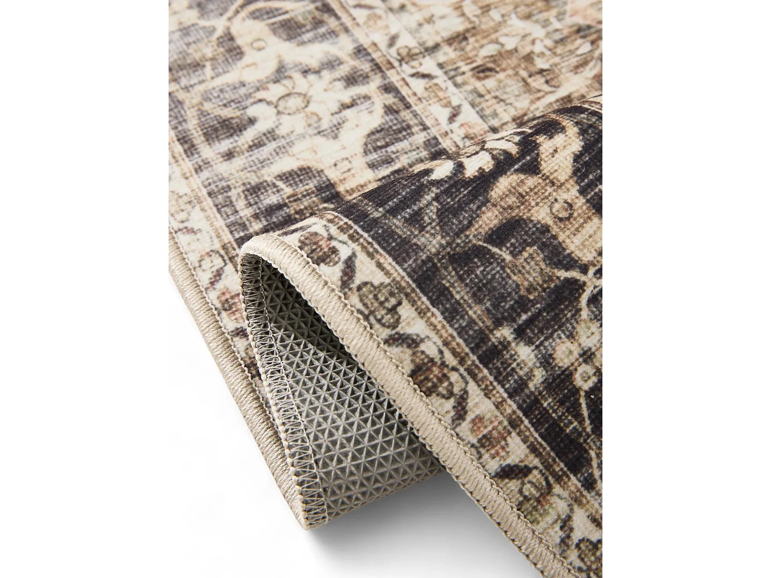 Tapis lavable George Anthracite/Taupe 80x150 cm