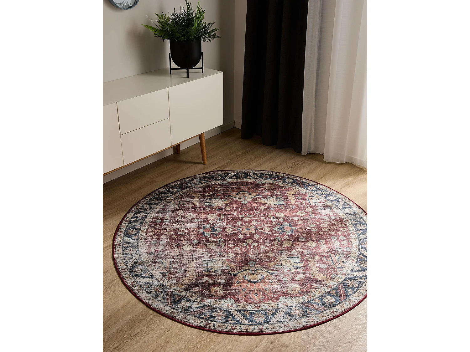 Tapis lavable George Multicouleur ø 120 cm rond