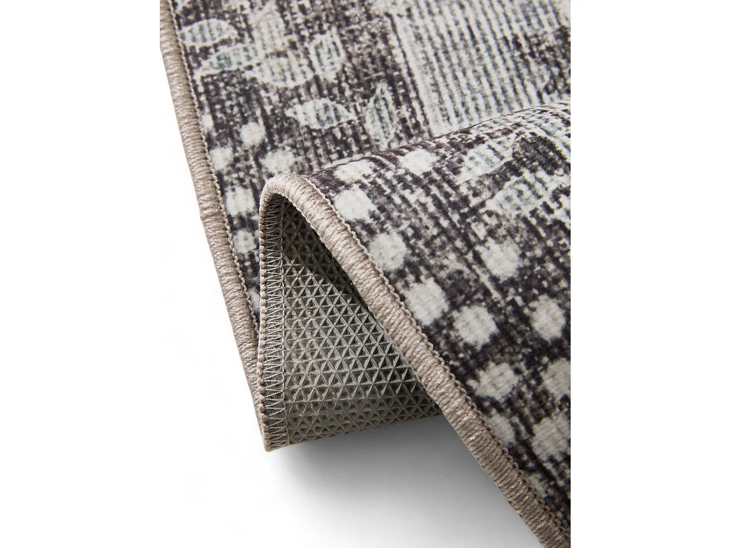 Tapis lavable George Noir/Gris 60x120 cm