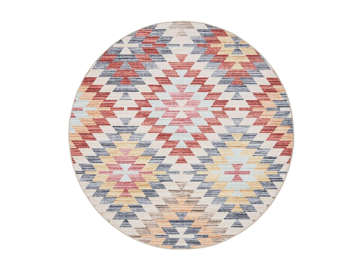 Tapis lavable George Multicouleur/Beige ø 120 cm rond