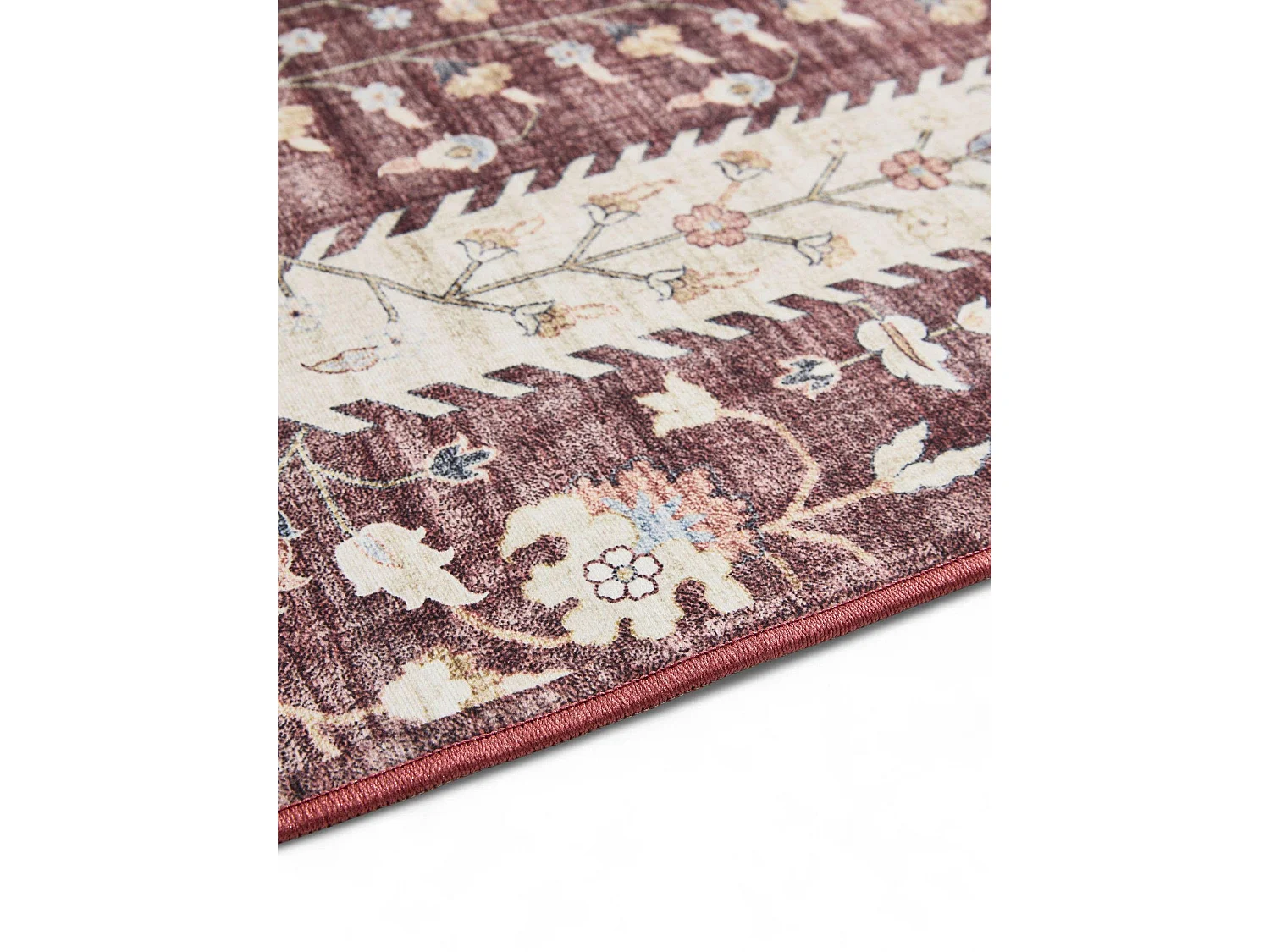 Tapis lavable George Bordeaux 140x200 cm