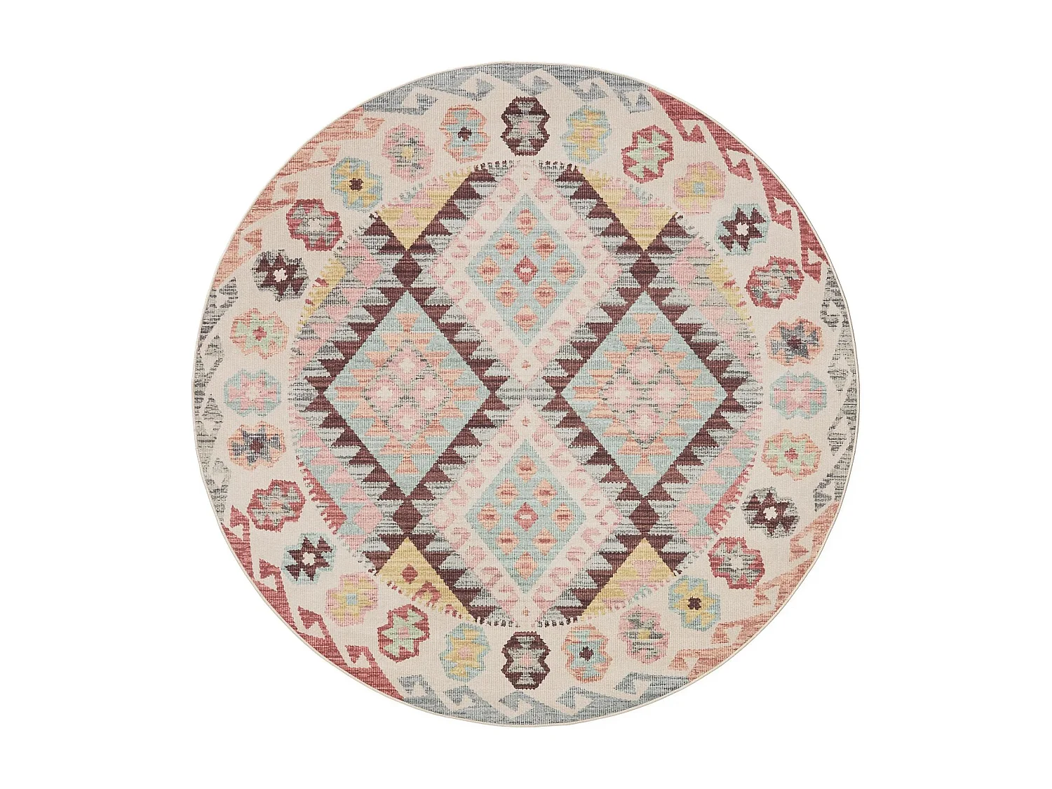 Tapis lavable George Multicouleur ø 120 cm rond