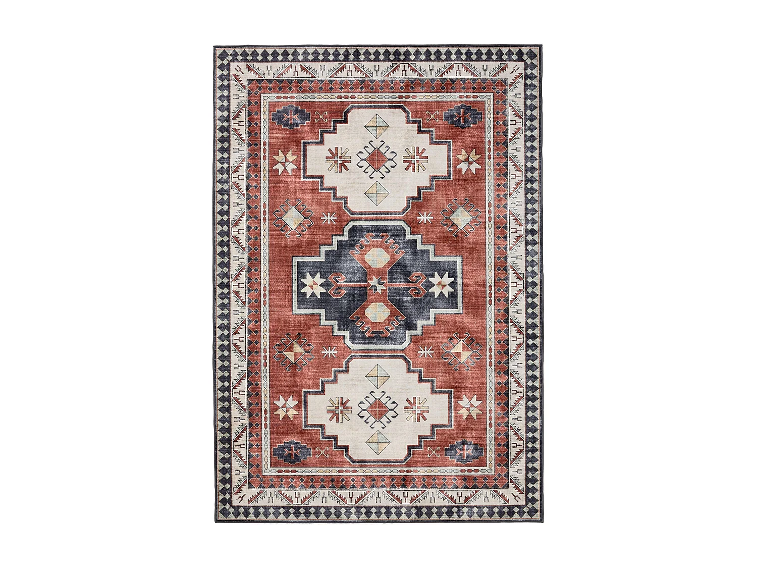 Tapis lavable George Multicouleur/Bleu 120x170 cm